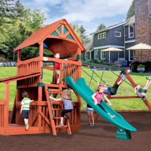 Classic - Adventure Treehouse Jumbo 3 Wooden Swing Set