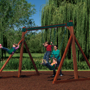 Classic - Free-Standing Swing Beam with Swings and Trapeze