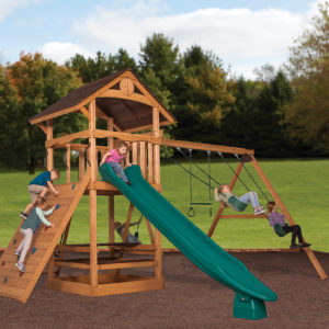 New - Olympian Outlook XL 1A Wooden Swing Set