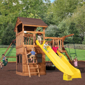 Olympian Outlook XL 3 Wooden Swing Set