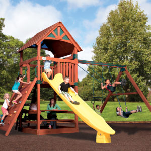 Classic - Olympian Treehouse Jumbo 2 Wooden Swing Set