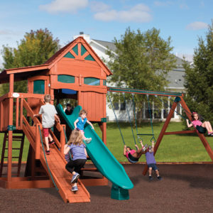 Classic - Olympian Treehouse Jumbo 4 Wooden Swing Set