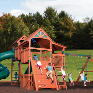 Classic - Olympian Treehouse Jumbo 7 Wooden Swing Set