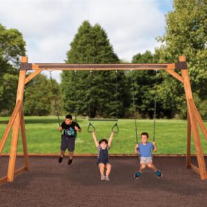 New - Free-Standing Swing Beam with Belt Swings and Trapeze