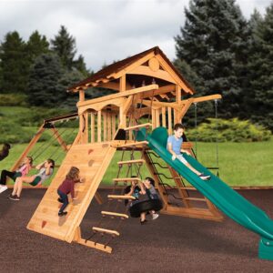 New - Olympian Peak XL 1 w/ Wood Roof Playset