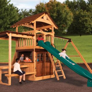 New - Olympian Treehouse XL 3 Swing Set