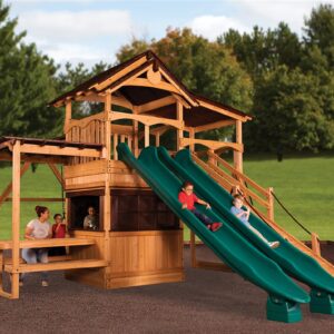 New - Titan Treehouse XL 4 Swing Set