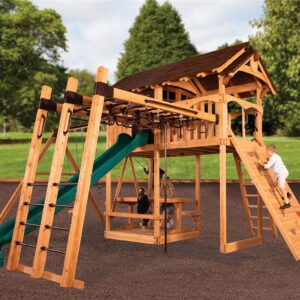 New - Titan Treehouse XL 5 Swing Set