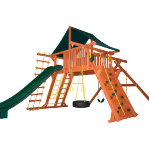 6.5 Jaguar MegaSized Playcenter w/ Green Tarp and Green DoubleWall Scoop Slide