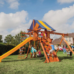 7.4 Jaguar Playcenter w/ BYB Tarp and Yellow DoubleWall Scoop Slide